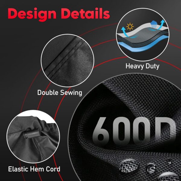 Pool Table Cover - 7 Feet Billiard Table Cover, 600D Waterproof & Heavy Duty Covers for Billiard Pool Table, Scratch-Proof UV Protection Snooker Furniture Table Cover - 7 Feet - Image 4