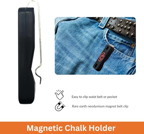 Cru5h Magnetic Chalk Holder Clip - Super Strong Neodymium Belt Clip for Pool Chalk, Cue Chalk, Billiard Accessories - Fits All Magnetic Chalk Holders - Image 4