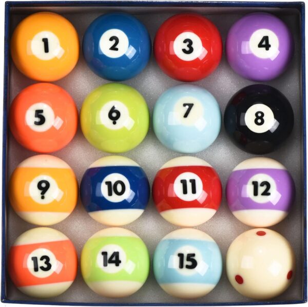 Billiard Balls Set - 16 Professional Pool Balls Billiard Balls Kit, Regulation Size, Apply to Pool Table Accessories (2-1/4", 57.2mm) - Image 7