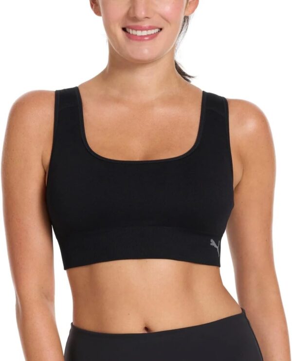 PUMA Women's Performance 2-Pack Seamless Sports Bras for Women with Adjustable Straps and Removable Pads - Image 3