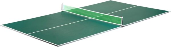 Hathaway 9 ft Quick Set Table Tennis Conversion Top – Regulation Sized, Foldable, Durable Engineered Surface, Protection Pads – Indoor Ping Pong Table Topper for Pool Table w/Net & Posts – Green - Image 2