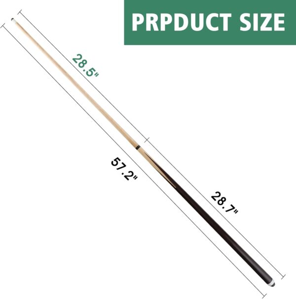 JX 2-Piece Pool Cue Stick with 13mm Tip 58' Hardwood Canadian Maple Professional Billiard Pool Cue Stick 18 Oz Pool Sticks Set of 2 - Image 2