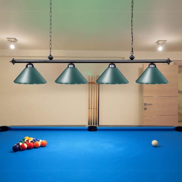 Wellmet 70'' Hanging Pool Table Light, 4 Lights Hanging Light Fixture Billiard Lights for 7' 8' 9' Tables with Lamp Shades for Pool Tables, Billiard Tables, Snooker Table, Kitchen Island - Image 3