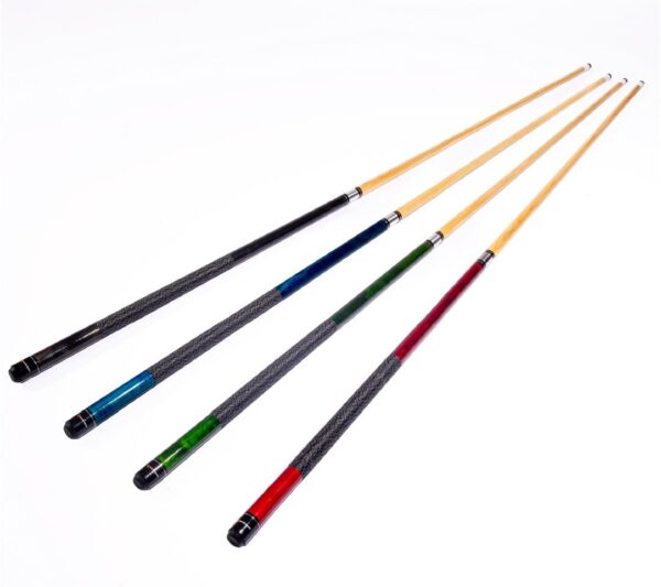 Ash Wood Pool Sticks Set of 4-57 inch 20oz Wooden Pool Cue Stick - House Bar Billiard Cue Sticks - 13 MM Genuine Leather Tips Pool Cues with Beautiful Colors- Black, Blue, Green & Red - Image 6