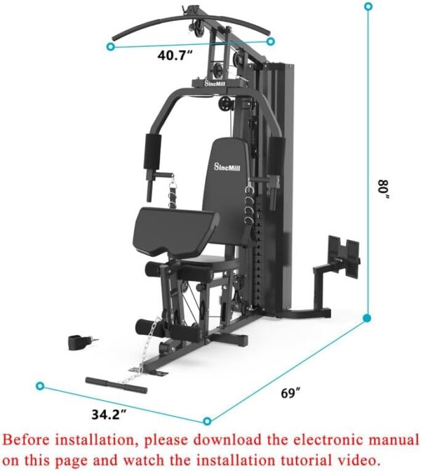 SincMill Home Gym Multifunctional Full Body Workout Equipment for Home Exercise Fitness - Image 6