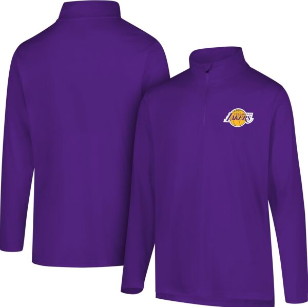 Ultra Game Men's NBA Quarter Zip Long Sleeve Pullover T-Shirt - Image 2