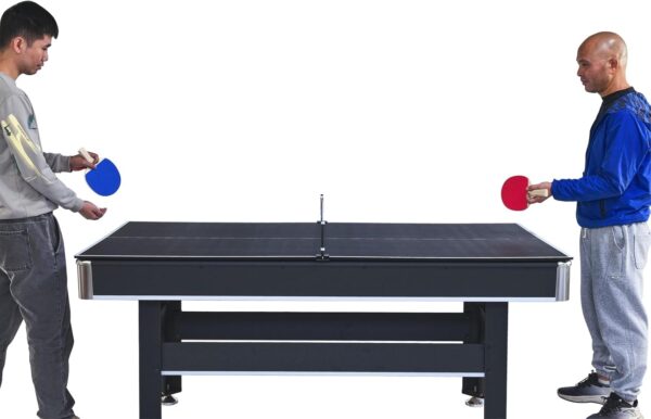 2 in 1 Pool and Table Tennis Multi Game Table, 6-Foot Modern Billiards Table with Conversion Top of Table Tennis Includes Cues, Paddles and Balls - Image 10