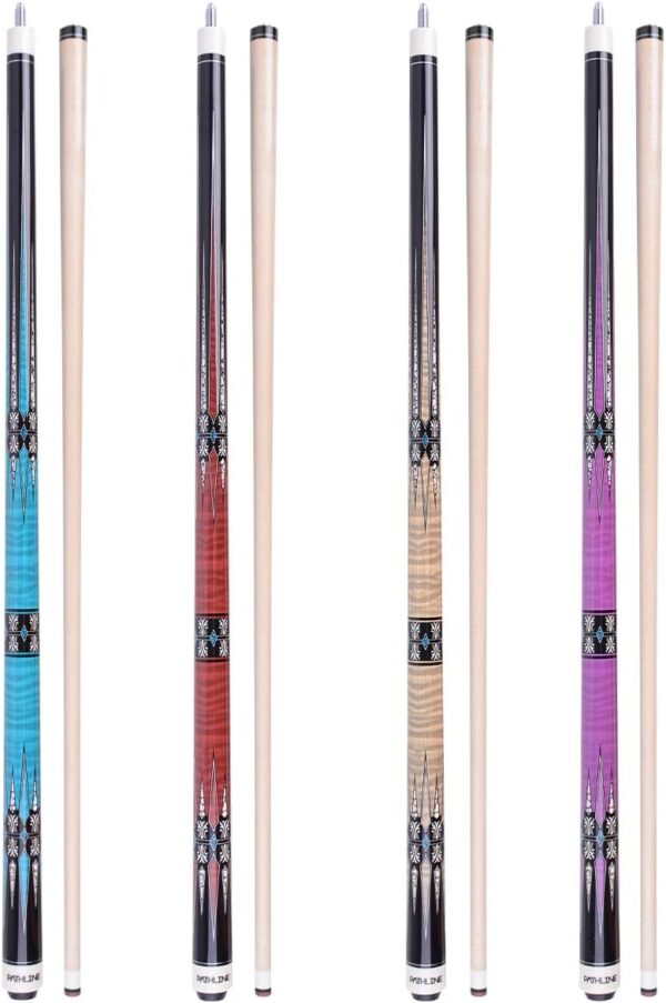 Pool Cue Stick - Large Pattern Design 58" Maple 13mm Tip Billiard Pool Stick - Image 3