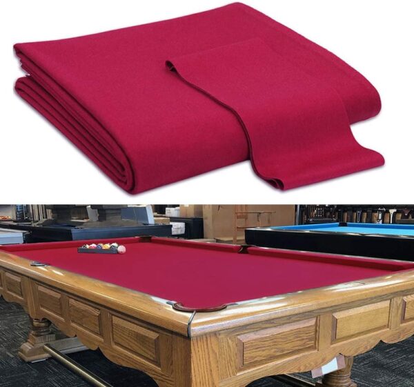 Worsted Blend Billiard Cloth Pool Table Felt Fast Speed for 7' 8' 9' Pool Table Pre Cut Bed & Rails - Image 2