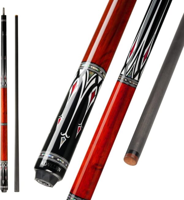 KONLLEN Carbon Fiber Pool Cue Stick Low Deflection Hand-Made Inlay Billiard Cue Ultra-Smooth Professional Feeling Billiard Pool Cue Sticks for Adults - Image 2