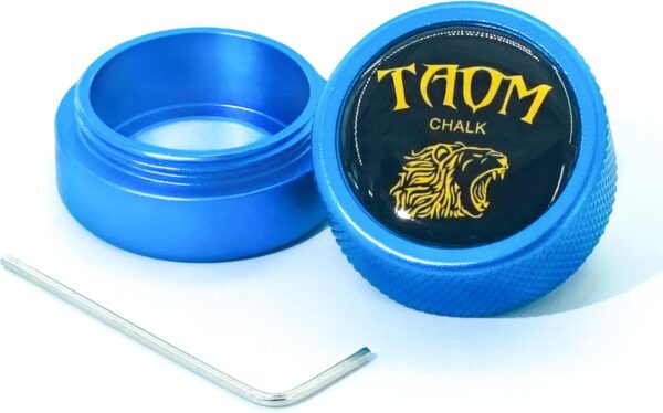 TAOM Round Shaped Pool Chalk Holder, Portable Pool Chalk Cubes, Magnetic Mini Chalk Holder Pool Billiards, Pool Cue Chalk Case Container Box for Billiard Cue Tip Tool Pool Table Snooker Accessories - Image 2