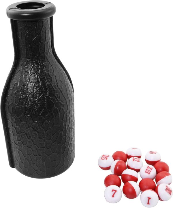 RLECS 1Set Billiard Pool Shaker Pool Snooker Billiard Table Kelly Bottle with Red and White Tally Peas - Image 2