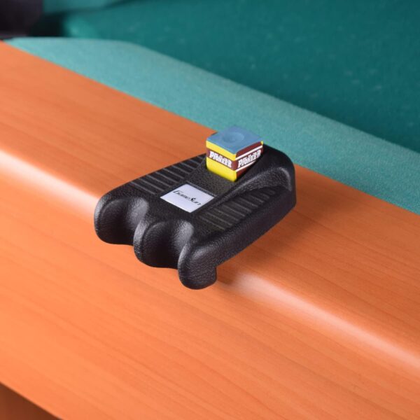 2 Holes Cue Holder, weighted pool cue holder with 4pcs chalks, cue sticks holder - Image 3