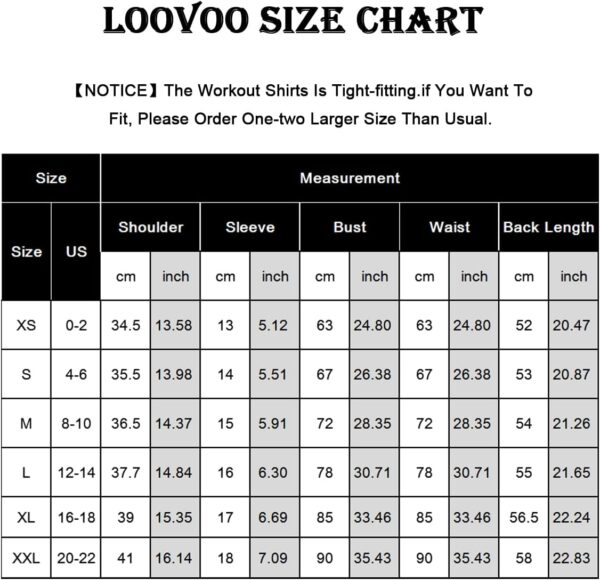 Loovoo Women Workout Shirts 1/2/3 Pack Athletic Compression Tee Dry Fit Yoga Gym Basic Tops - Image 6