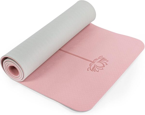 Yoga Mat Non Slip, Pilates Fitness Mats, Eco Friendly, Anti-Tear 1/4" Thick Yoga Mats for Women, Exercise Mats for Home Workout with Carrying Sling and Storage Bag - Image 2