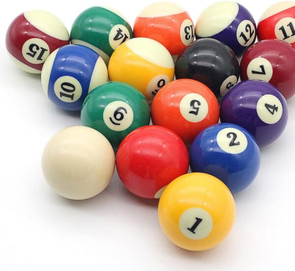 Billiards Pool Ball Set - Regulation Size 2-1/4" Full 16 Pool Ball Set - Image 5