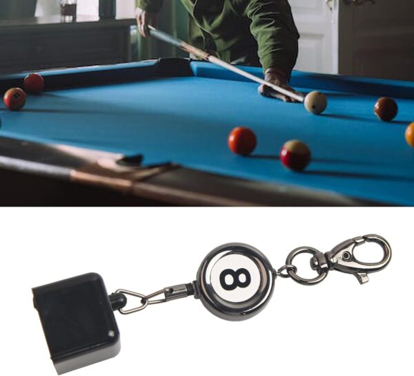 LAKE OF FIRE Billiard Chalk Holder，Pool Chalk Holder with Retractable Key Ring,Pool Table Accessories for Billiard Lovers - Image 6