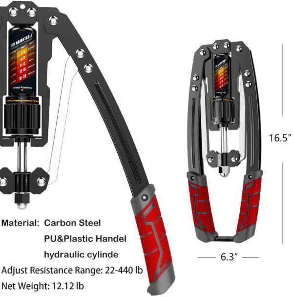 EAST MOUNT Twister Arm Exerciser - Adjustable 22-440lbs Hydraulic Power, Home Chest Expander, Shoulder Muscle Training Fitness Equipment, Arm Enhanced Exercise Strengthener. - Image 8