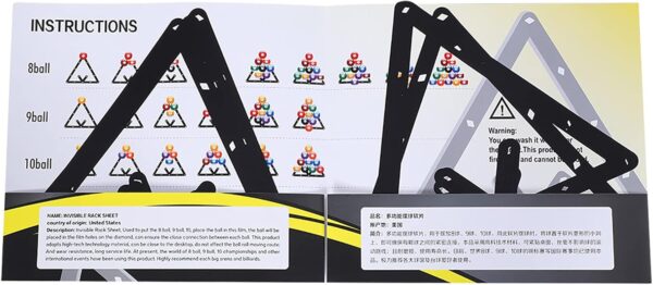 6 Pcs Billiards Magic Ball Rack, Triangle Magic Rack, Magic Rack 8 9 10 Ball Billiards Triangle - Image 9