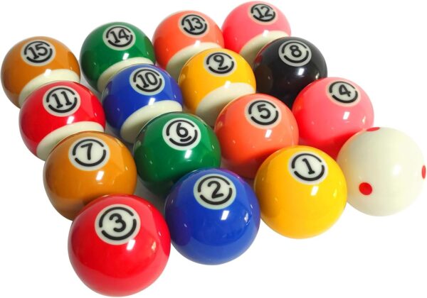 2-1/4" Pool Balls Billiard Set - 16 Resin Balls, Regulation Size & Weight, Complete Billiard Table Balls Set for Replacement, Pool Table Accessories & Billiards Pool Accessories - Image 4