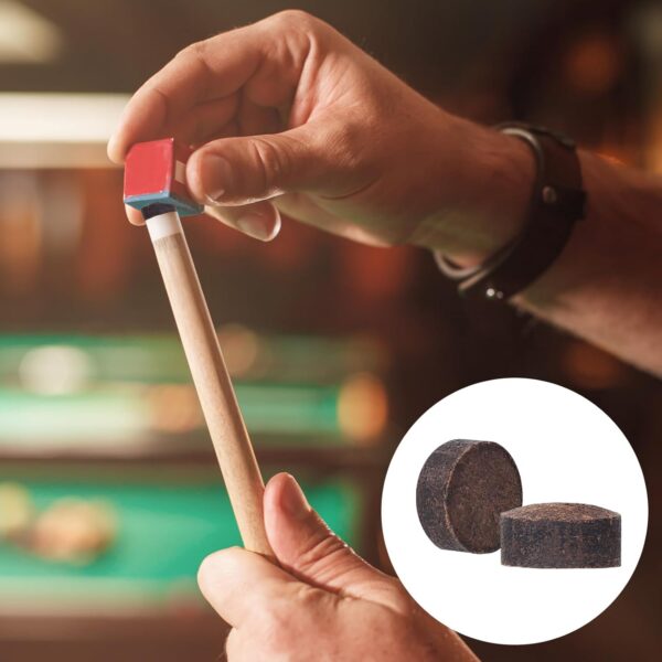 Mozeat Lens Billiard Pool Cue Tips Pool Stick Replacement Tips with Storage Box for Pool Cues and Snooker Supplies - Image 7