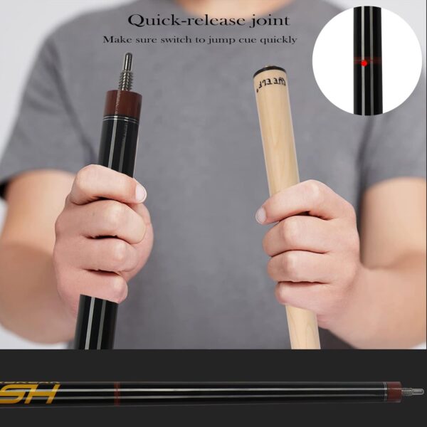 Heavy Hitter Jump Break Pool Cue 20oz 21oz 22oz 23oz 3-Piece Pool Stick Extra Hard Bakelite Tip for Explosive Breaks and Effortless Jumps - Image 4