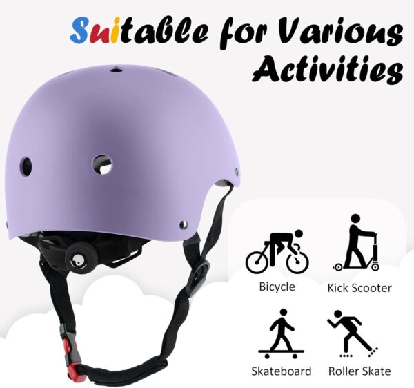 Kids Bike Helmet, Adjustable and Multi-Sport, from Toddler to Youth, 3 Sizes - Image 5