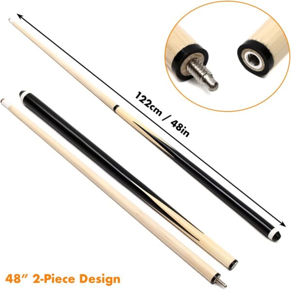 36 Inch/48 Inch/58 Inch Pool Cue Stick Billiard Cue Stick, Hardwood Pool Stick with Different Size/Quantity for Kids Youth Adults, House Bar Pool Sticks for Pool Table - Image 3