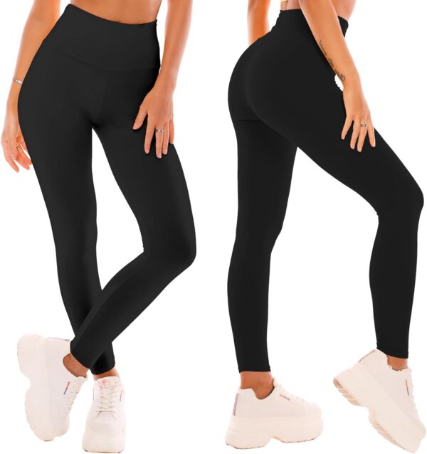 SINOPHANT High Waisted Leggings for Women - Full Length Capri Buttery Soft Yoga Pants for Workout Athletic - Image 3