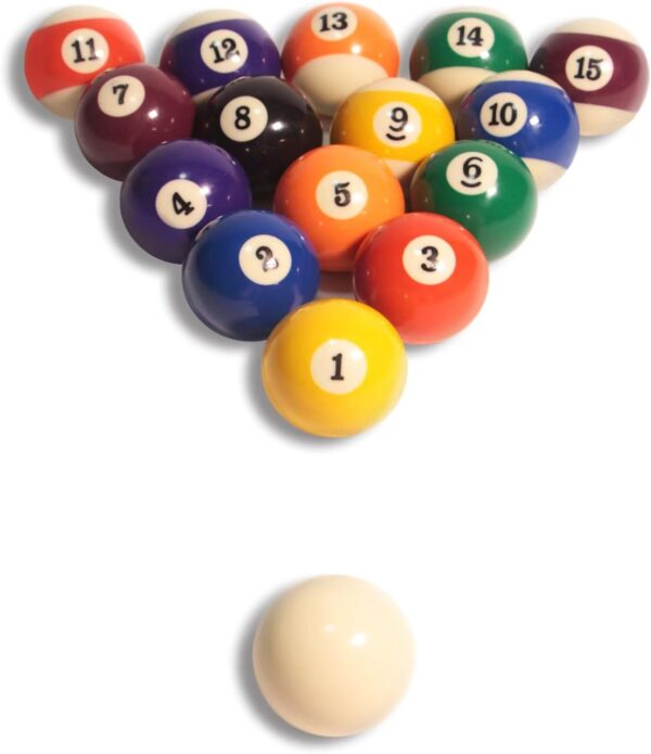 Billiard Balls Set 2-1/4 or 1-1/2 Inch 1.5" Size Regulation/Mini American Pool Game Complete Full 16 Resin Balls - Image 3