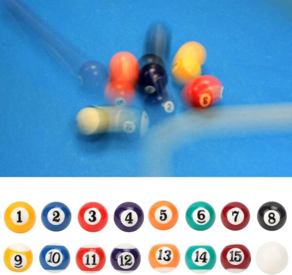 16PCS Mini Billiard Balls Set, 2.5cm/0.98inch Mini Pool Ball Set, Resin Children Billiard Ball, for Recreation Games - Image 9