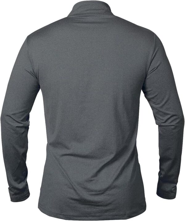MANSDOUR Men's Quick-Dry Active Sports Shirts Quarter Zip Long Sleeve Running Pullover Tops Outdoor Sweatshirt - Image 4