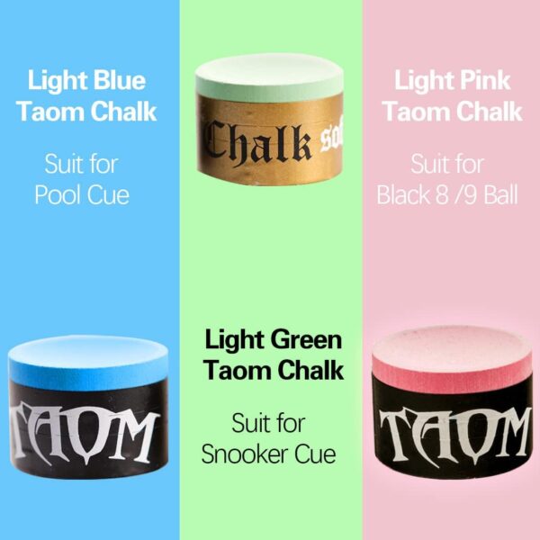 TAOM Chalk Round Blue Green Colors Billiard Chalk Pool Snooker Chalk Accessories - Image 8