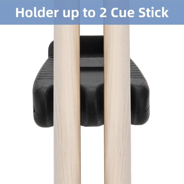 2 Holes Pool Cue Holder, Portable Weighted Cue Rest Cue Stick Holder, Billiard Cue Rack with Chalk Holder, Mini Non-Slip Pool Cue Rack Claw - Image 6