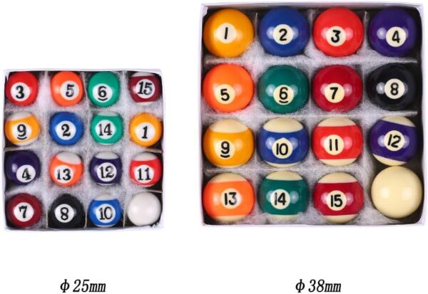 Lixada Billiard Balls Set 16 Pool Table Balls 1in/25mm Billiard Balls Set Pool Balls - Image 9