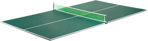 Hathaway 9 ft Quick Set Table Tennis Conversion Top – Regulation Sized, Foldable, Durable Engineered Surface, Protection Pads – Indoor Ping Pong Table Topper for Pool Table w/Net & Posts – Green - Image 5