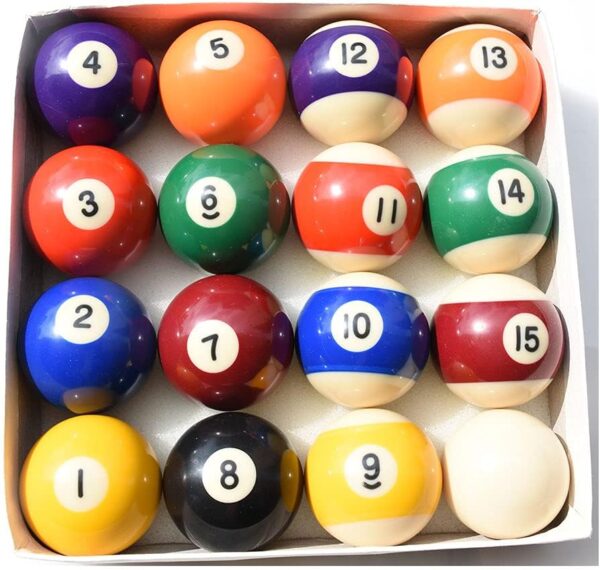 East Eagle Billiard/Pool Balls 2-1/4 Inch Regulation Size, Complete 16 Ball Set - Image 2