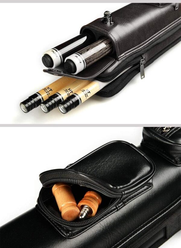 Gator 2020 New J&J Black Cue case Leatherette 3x5 Pool Cue Case Hold 3 Butts 5 Shafts I-62605A - Image 3