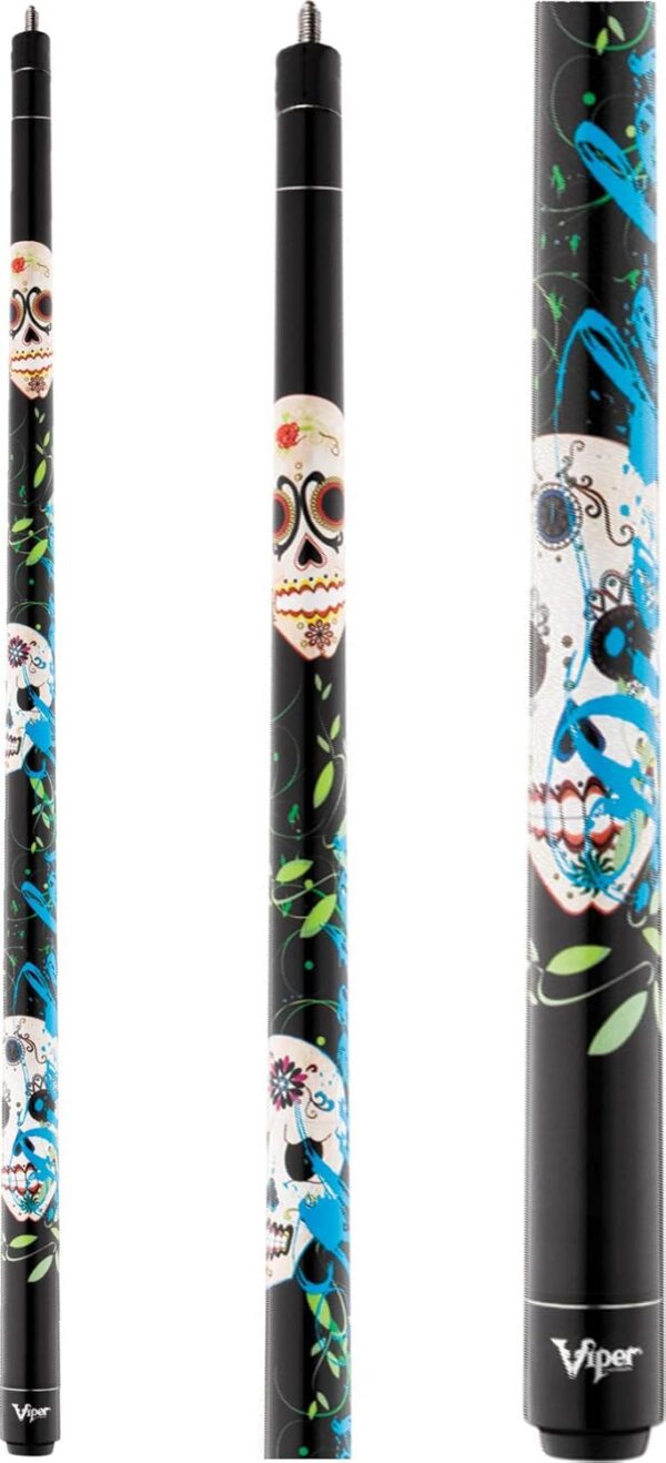 Viper Underground 58" 2-Piece Billiard/Pool Cue, Dia De Los Muertos - Image 2