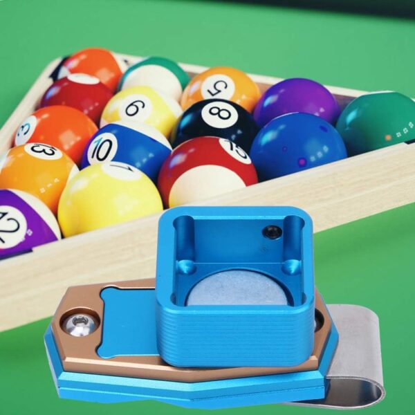 Life Mini Portable Magnetic Billiard Chalk Case Cue Chalk Box Holder with Fixed Clip Pool Snooker Sports Accessories (Blue) - Image 6