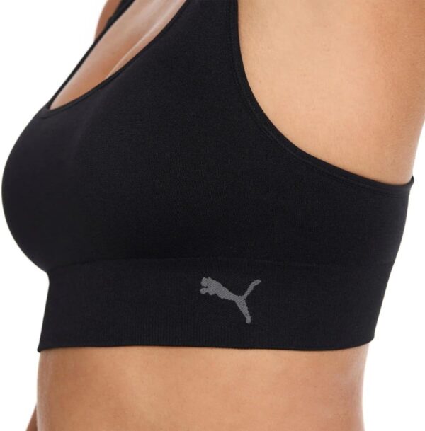 PUMA Women's Performance 2-Pack Seamless Sports Bras for Women with Adjustable Straps and Removable Pads - Image 5