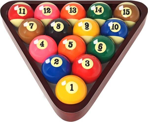 Solid Wood Pool Ball Triangle Rack, Pool Table Ball Holder Positioning Rack,2-1/4" Pool Ball Rack - Image 5