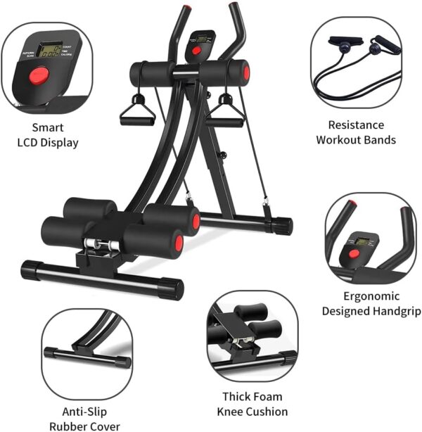 Fitlaya Fitness Core & Abdominal Trainers AB Workout Machine Home Gym Strength Training Ab Cruncher Foldable Fitness Equipment - Image 3