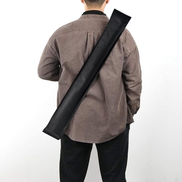 Black Billiard Cue Stick Carrying Case - 32 Inches Long Pool Cue Stick Storage Bag - Image 7