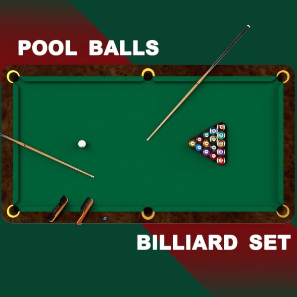 Outus 71Pcs Pools Table Accessories Billiards Accessories Billiard Pool Balls with Triangle Ball Stand Cue Chalks Pool Cue Tip Table Spot Sticker Pool Sticks Pool Table Brush - Image 6