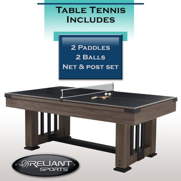 Heavy Duty 7ft Combination Table 3-in-1 Includes Billiards Pool Table, Table Tennis and Dinining Table with Dual Storage Bench Seatings - Image 7