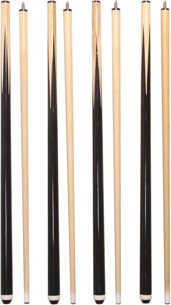 Pool Sticks 2-Piece 58 Inch Wooden Billiard Cue Hard Wood Pool Cues 19-21 oz Economic Cues Good for House and Bar Use American Pool Game Practice Cues for Begginer Starters - Image 2