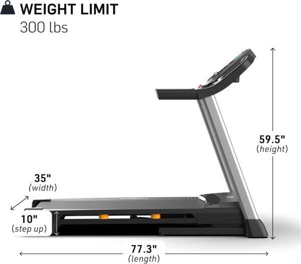 NordicTrack T Series: Perfect Treadmills for Home Use, Walking or Running Treadmill with Incline, Bluetooth Enabled, 300 lbs User Capacity - Image 5