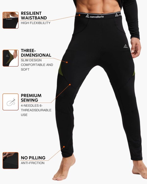 CL convallaria Thermal Underwear Long Johns Set Mens Winter Gift Hunting Gear Sport Base Layer Bottom Top - Image 4