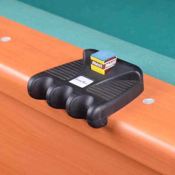 3 Holes Cue Holder, Weighted Pool cue Holder with 4pcs chalks, cue Sticks Holder - Image 3